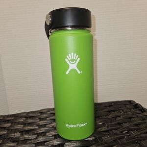 Hydro Flask Lime Green Bottle with Black Lid